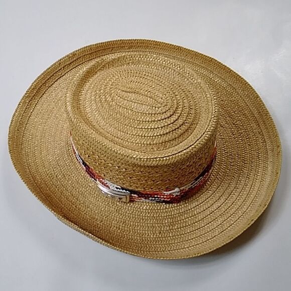 Vintage Strow Genuine Milan Sun Hat Made In Italy Handmade Unisex - Picture 1 of 12